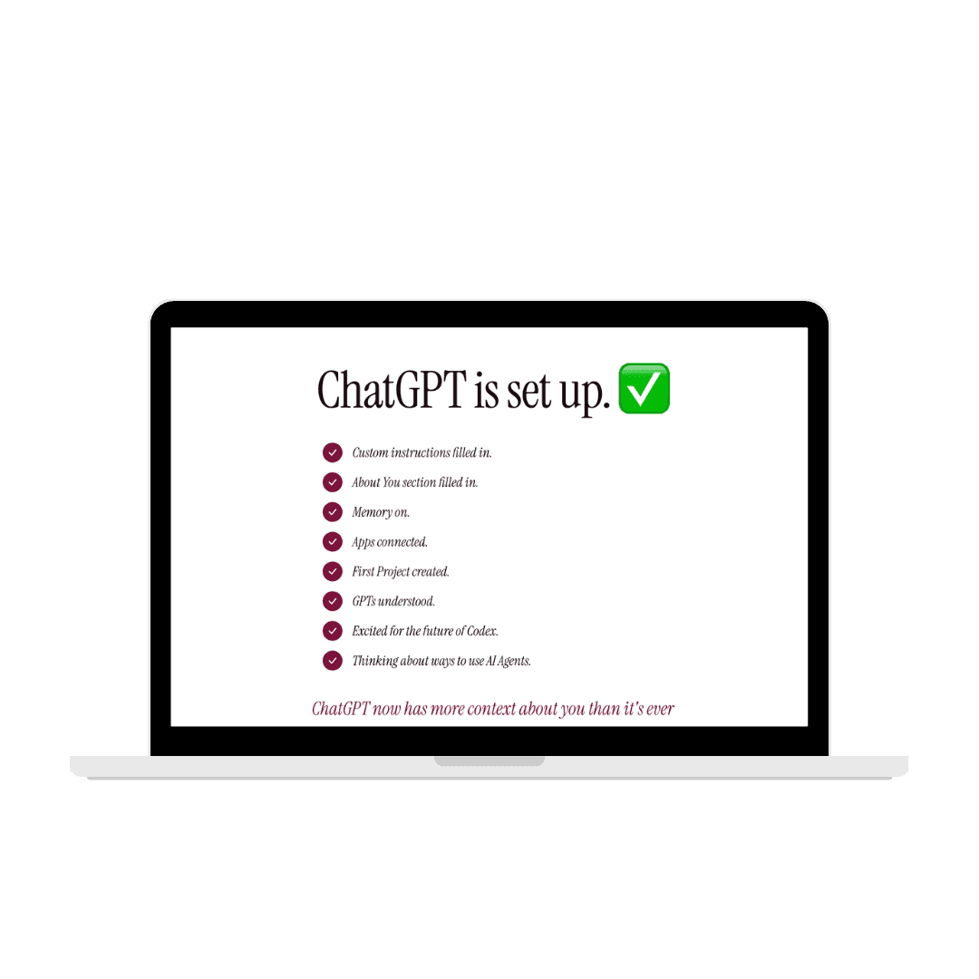 ChatGPT Setup - module mockup