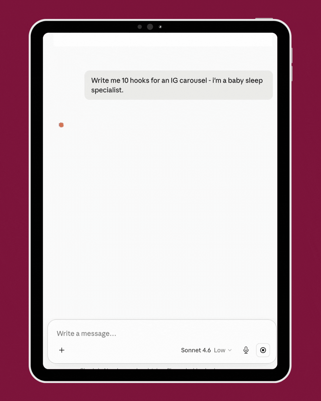 The same prompt asked of an AI that doesn't know you. Generic, surface-level.